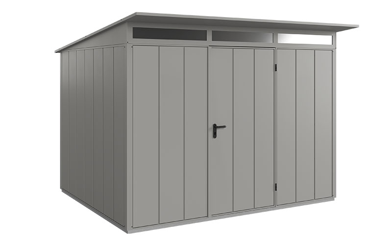 Ecostar-Geraetehaus_Elegant-P_2flg_Typ3_RAL9007 Ecostar-Geraetehaus_Trend-P_2flg_Typ3_RAL9007